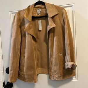 Chico's Tan Leather Jacket